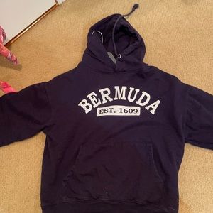 Bermuda sweatshirt , it’s navy blue and so comfortable!